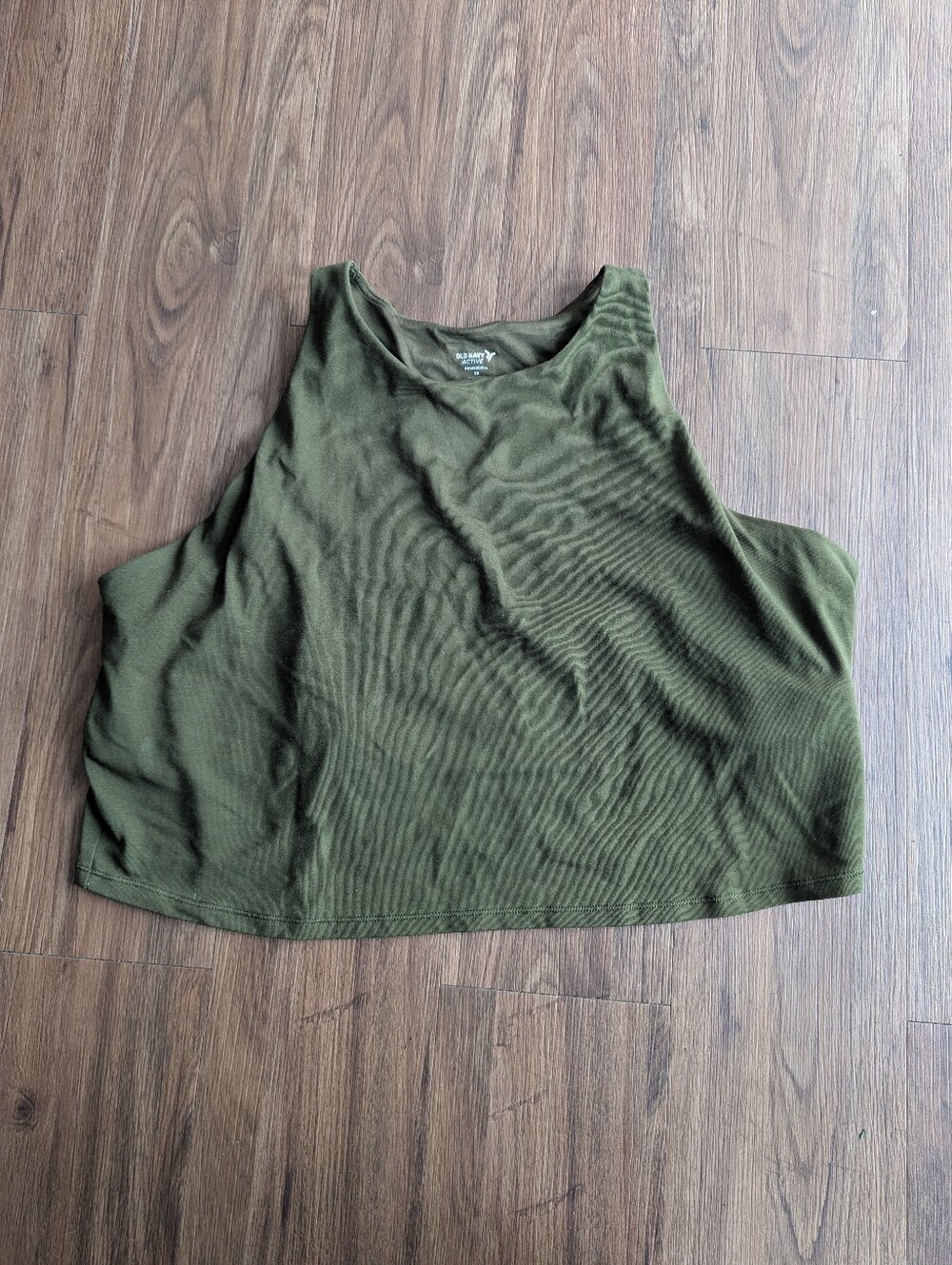 Old Navy Active Powerchill Olive Green Workout Crop Tank Top Sz 3X